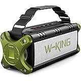 Bluetooth Speaker, W-KING 50W Super Loud Portable Bluetooth Speaker Waterproof IPX6 with 8000mAh Power Bank/Punchy Bass, Outd