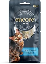 Encore 100 Percent Natural Cat Treats Mackerel Fillet Loin 30g Pack 12