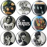 Set of 9 Beatles 1" pins/buttons/badges