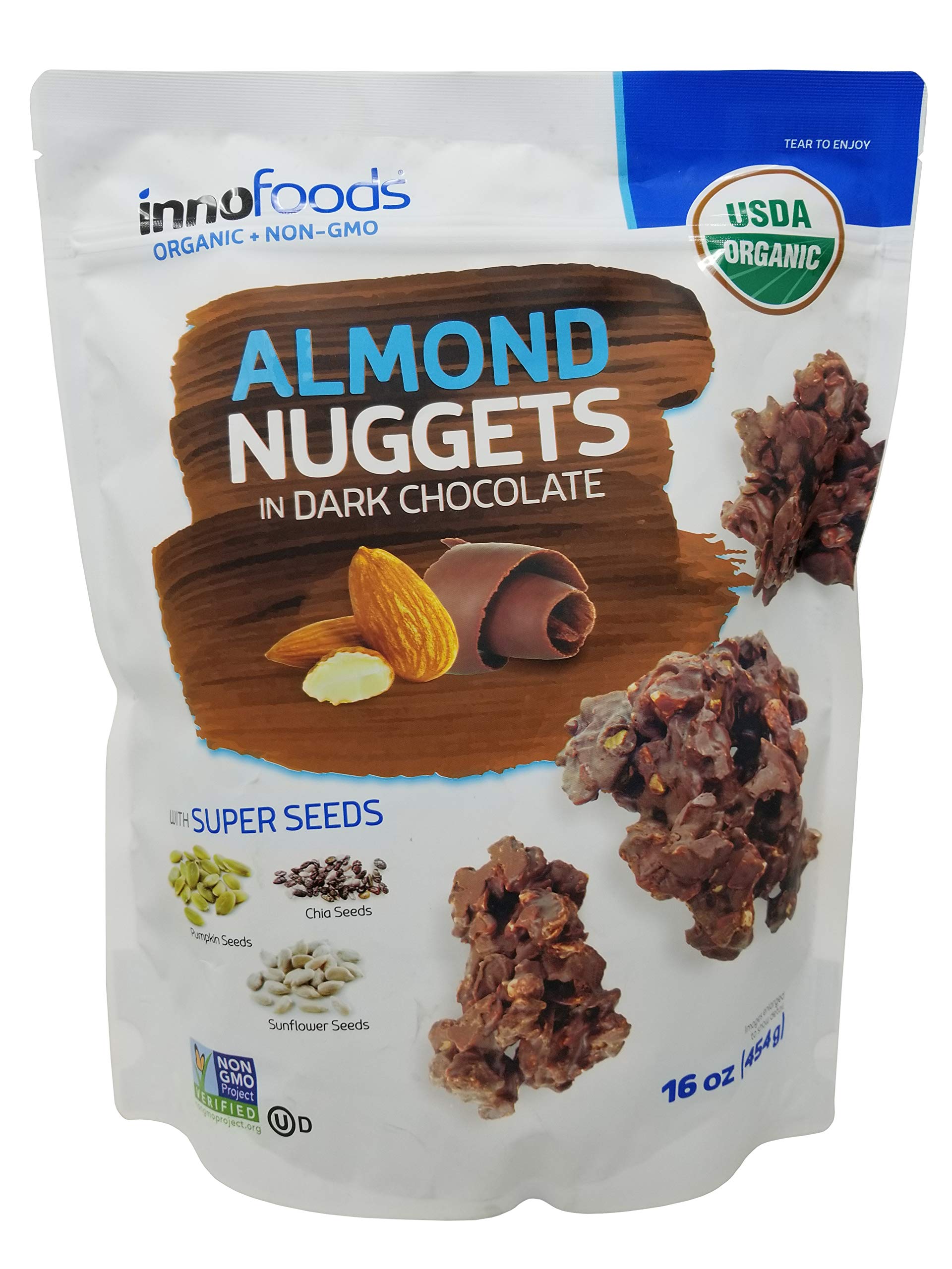 Innofoods Almond Nuggets In Dark Chocolate 16 Oz Buy Online In