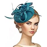 Zinniday Women 2026 Derby Hat - Classic Victoria Kentucky Fascinator 1920s Tea Party Hats with Hair Clip for Lady Woman