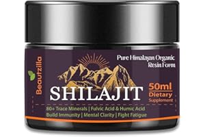 YZMOFFER Shilajit Pure Himalayan Organic Shilajit Resin, Gold Grade Pure Shilajit for Men and Women, Pure Natural Shilajit with 85+ Trace Minerals & Fulvic Acid for Energy, Immune Support, 50 Grams