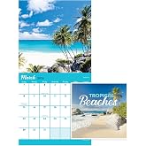 TF Publishing 2026 Tropical Beaches Mini Calendar with Monthly Grids for Appointments and Scheduling - Vertical Small Wall Calendar 2026 w/Premium Gloss Paper for Home and Office Organization - 7x7in