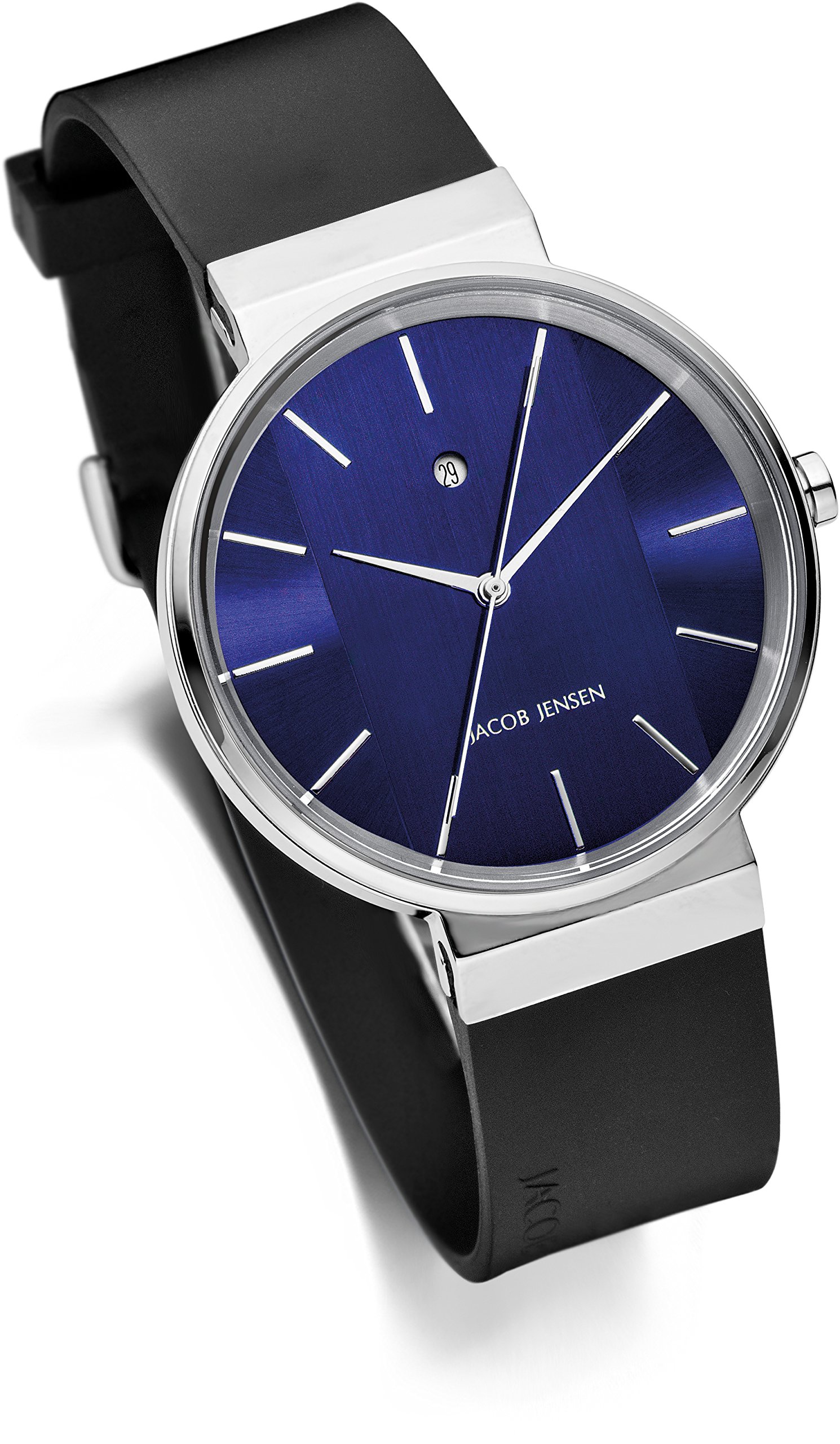 Jacob Jensen Unisex-Adult Analogue Quartz Watch with Rubber Strap JJ709