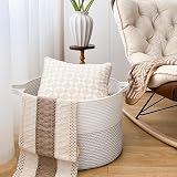 TIMEYARD XXXLarge Storage Basket 55x55x35cm Cotton Rope Basket with Handles view 2