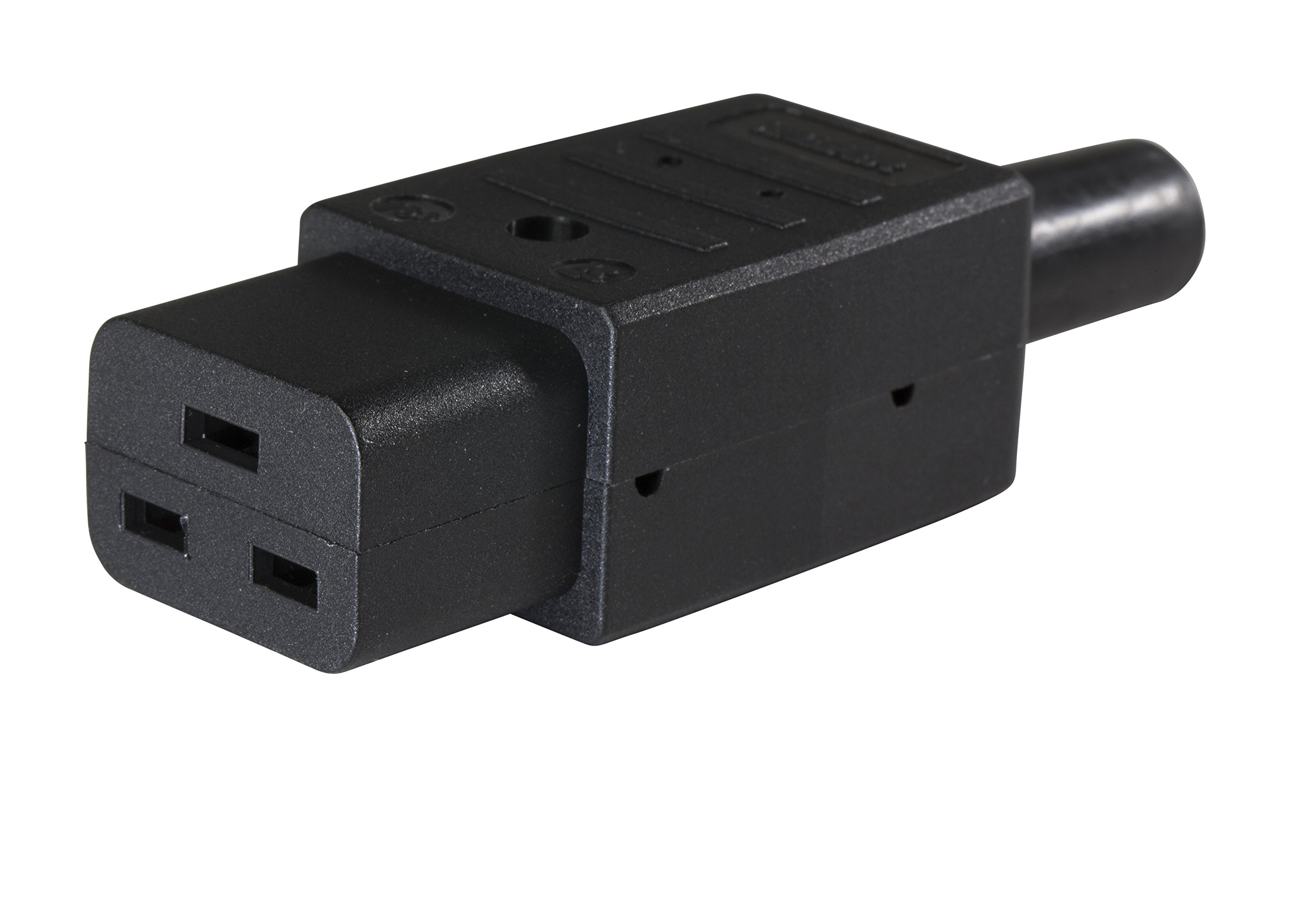 as - Schwabe Thermoplastic 62085 Appliance Socket for Cold Appliances Type C19 up to 70 Degrees Black