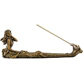 Top Collection Beach Mermaid Incense Holder Statue - Hand Painted Beautiful Mythical Creature with Bronze Antique Finish Look- 9-Inch Long Fragrance Incense Burner Figurine