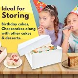 PACK N TRADE 8 Inch Cake Box, 5 Pack Square Cardboard with Lids view 7