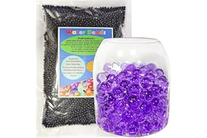 NIKOEO 10000 Pcs Water Gel Jelly Beads, Purple Water Gel Bead for Vase Filler, Wedding Centerpiece, Christmas Decorations, Festive Floral Decoration