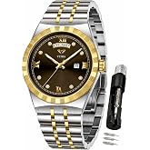 Vetra Watches for Men Luxury Diamond Dress Business Classic Wrist Watch | Fashion,Stainless Steel, 30M Waterproof,Luminous,Date Day,Gift for Men