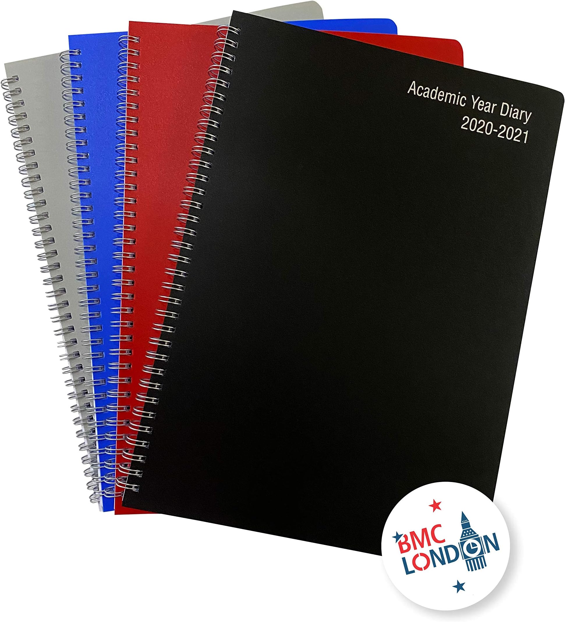 2022-2023 A4 - A5 Wiro Bound Mid-Year Academic Week to View Plastic Cover Diary 18 Months Appointment Planner Organiser Journal Assorted x1 (Assorted, A4)
