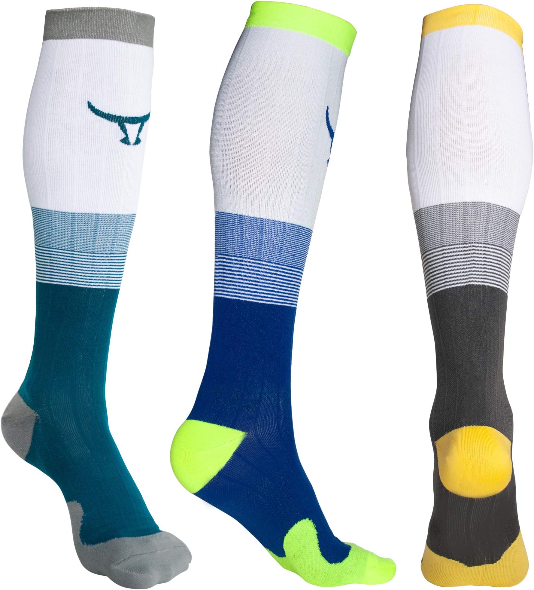ODIJOO 1/3 Pairs Compression Socks 20-30 mmHg for Women & Men - Best for Running, Athletic, Medical, Pregnancy and Travel