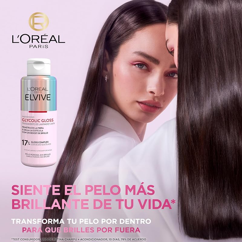 L'Oréal Paris Elvive Glycolic Gloss Tratamiento de Laminado, 200ml