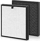 AP303 AP304 Replacement Filters, Compatible with DAYETTE & FRESHDEW Air Purifier AP303/AP304, H14 HEPA Filter with Activated Carbon, 2 Pack (Original Filter)
