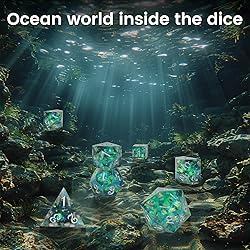 OriCraft Green Magic Dice Set - D&D Polyhedral