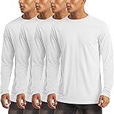 MAGCOMSEN 4 Pack Men's Shirts Long Sleeve Sun Protection UPF 50+ UV SPF Dry Fit T-Shirts for Workout Athletic