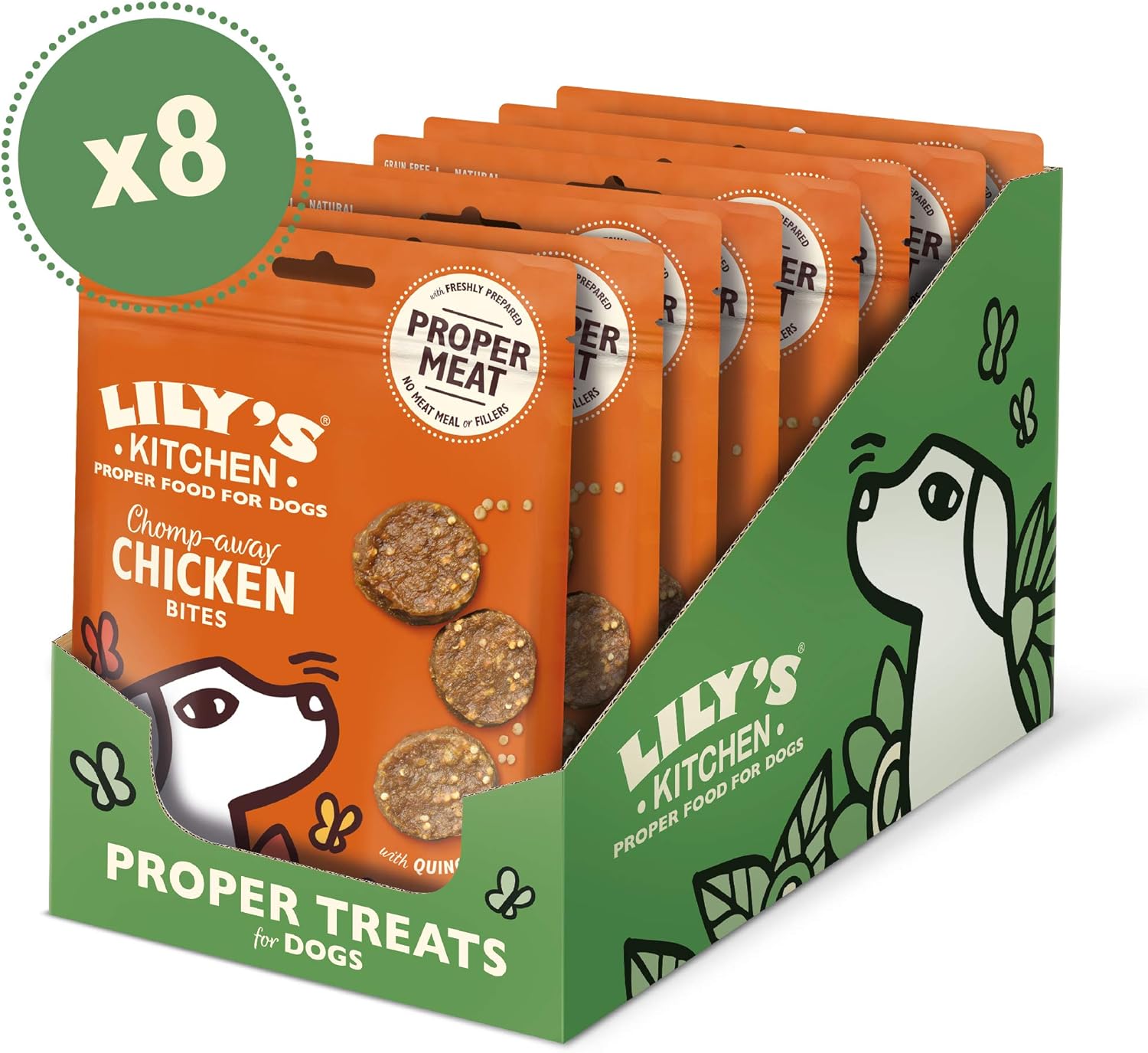 Lily’s Kitchen Dog Treats ChompAway Chicken Bites (8 x 70 g) BigaMart