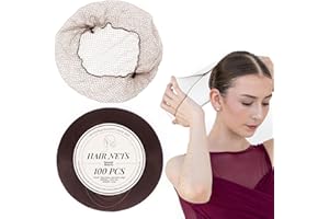 MAOPAOBEAUTY 100Pcs Brown Hair Nets for Women, 20 Inches 50cm Hair Net Comfortable Invisible Long Lasting Elastic Lightweight Hair Nets for Ballet Bun Girls and Women Men (100Pcs,Brown)