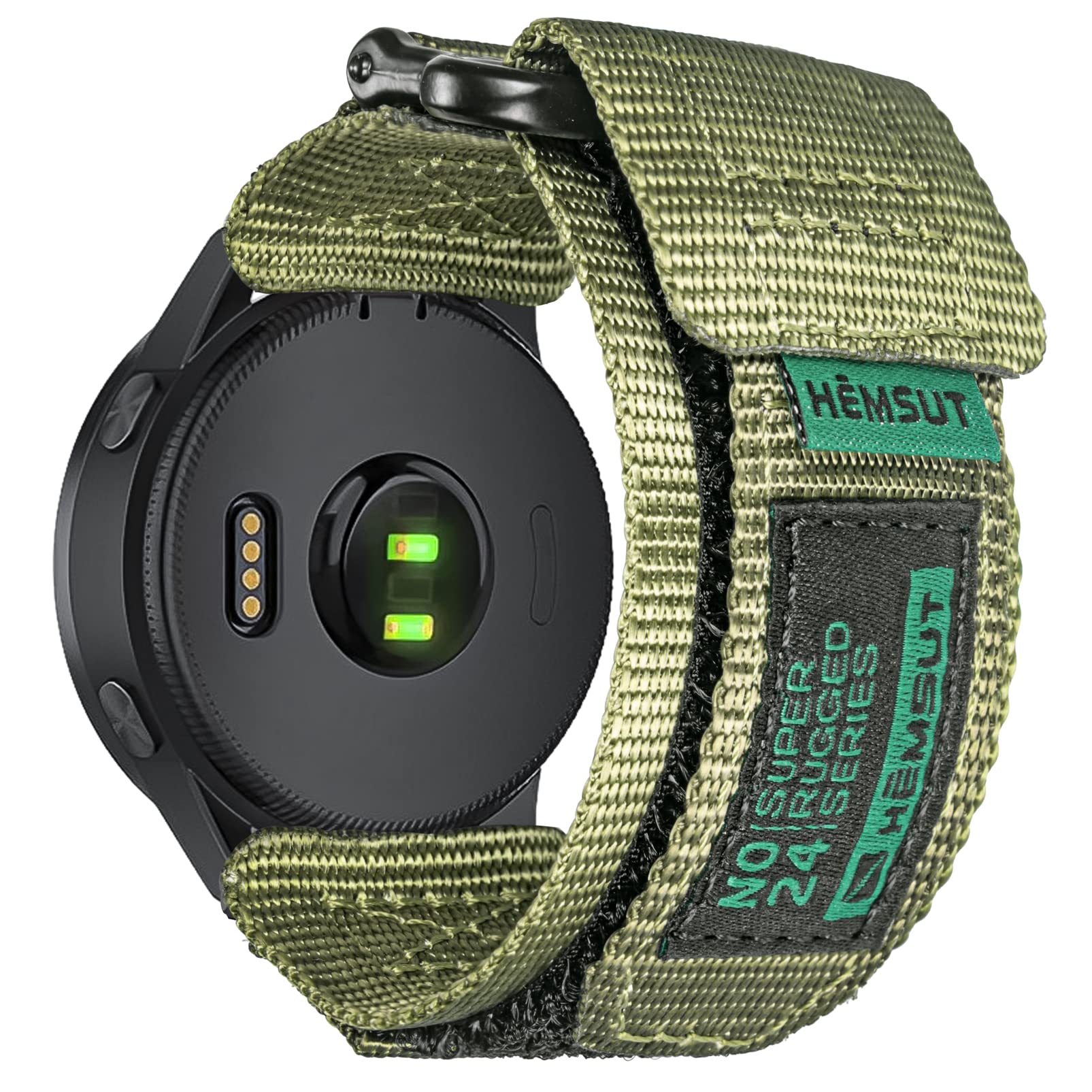 Nylon Sports Watch Straps Compatible with Amazfit T-Rex 3 Pro 48mm/Balance 2/Stratos 3/GTR 4/GTR 3/GTR 2, Garmin Vivoactive 4, CMF by Nothing Watch Pro 3, Carbinox Edge