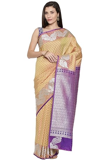 Womens Art Silk Saree (CCOPFA14574; Brown)