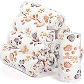 Tegeme 12 Pcs Pet Blankets Soft Fluffy Fleece Dog Cat Warm Paw Print Pattern Blankets Flannel Throw for Pets Dog Puppy Cat(30 x 20 Inch,White)