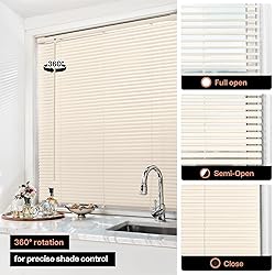 LazBlinds No Tools No Drill Cordless 1" Vinyl Mini