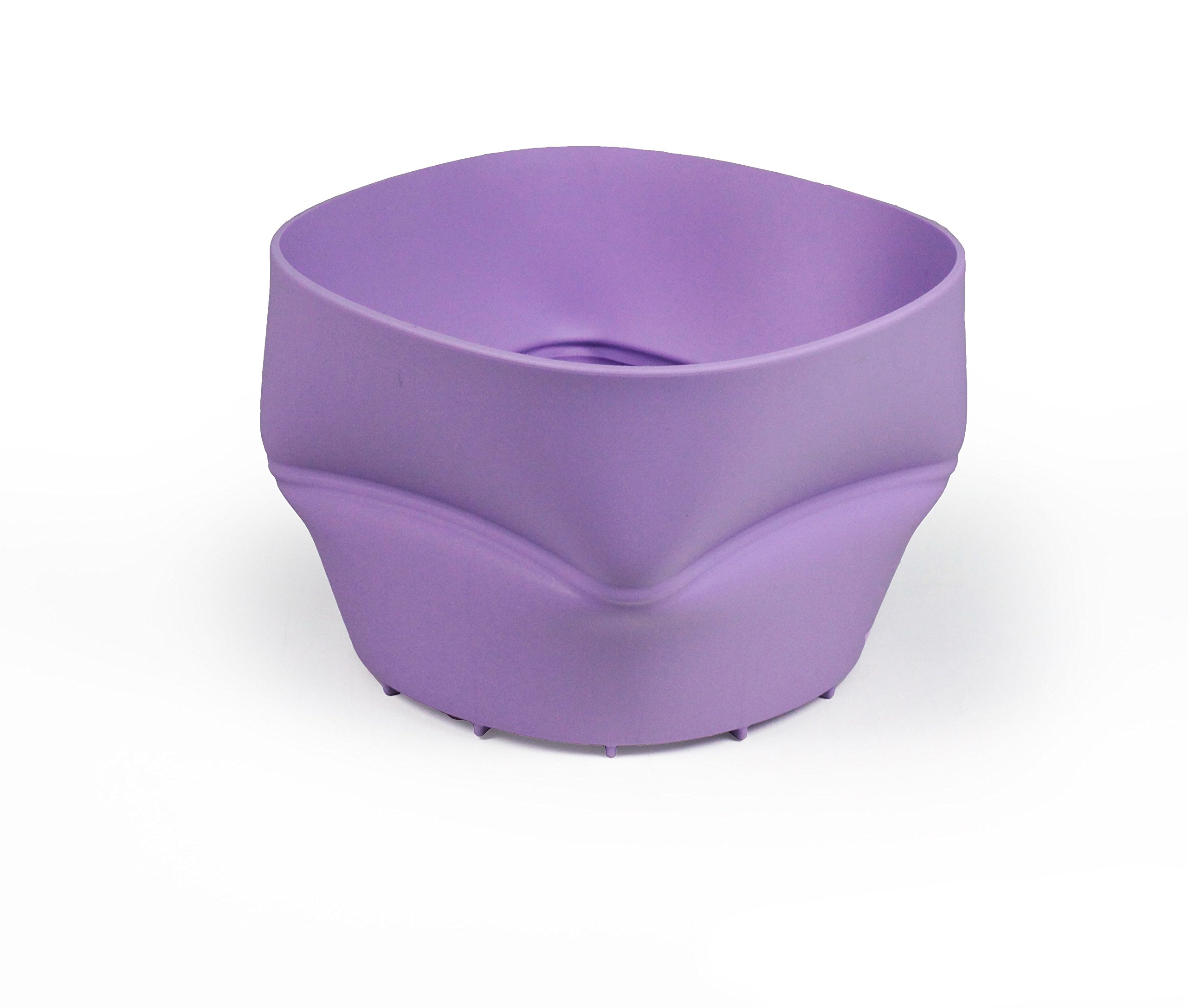 Silikomart | Lily 05 Multi-Purpose Silicone Basket, Purple Color, Dimensions 200 x 200 mm h130 mm, Made in Italy