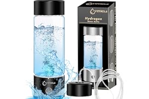AUETRCLS Hydrogen Water Bottle 2024, Hydrogen Water Bottle Generator with SPE PEM Technology Water Ionizer, Hydrogen Water Machine Improve Water in 3 Minutes for Home, Office, Travel, Daily Drinking(Black)