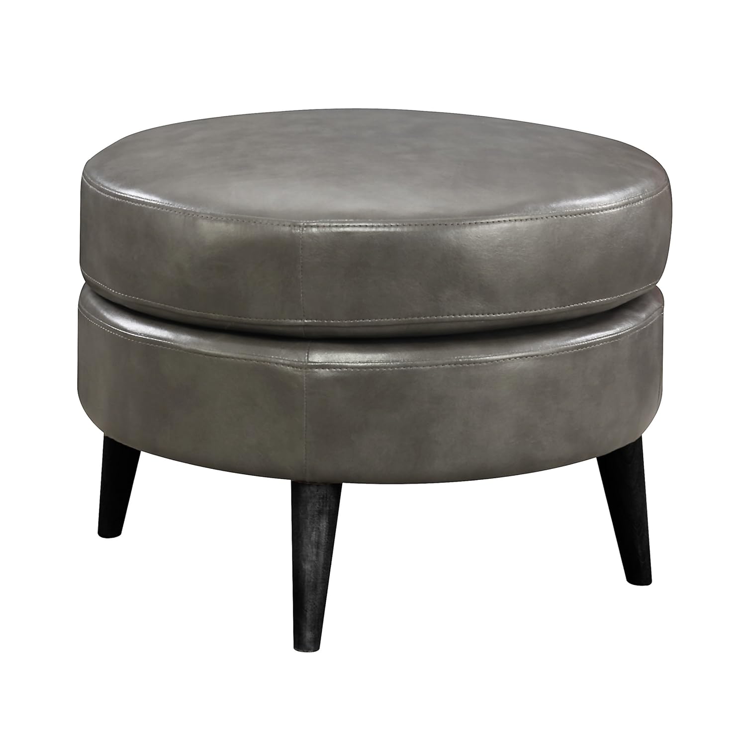 Best Dark Gray Leather Ottoman