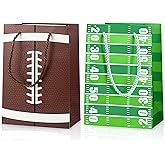 16PCS Football Gift Bags with Handles have Two Different Classic Patterns for Sports Game Parties Easy Carry Wide Applications Perfect Football Gift Bags Bulk and Party Favors