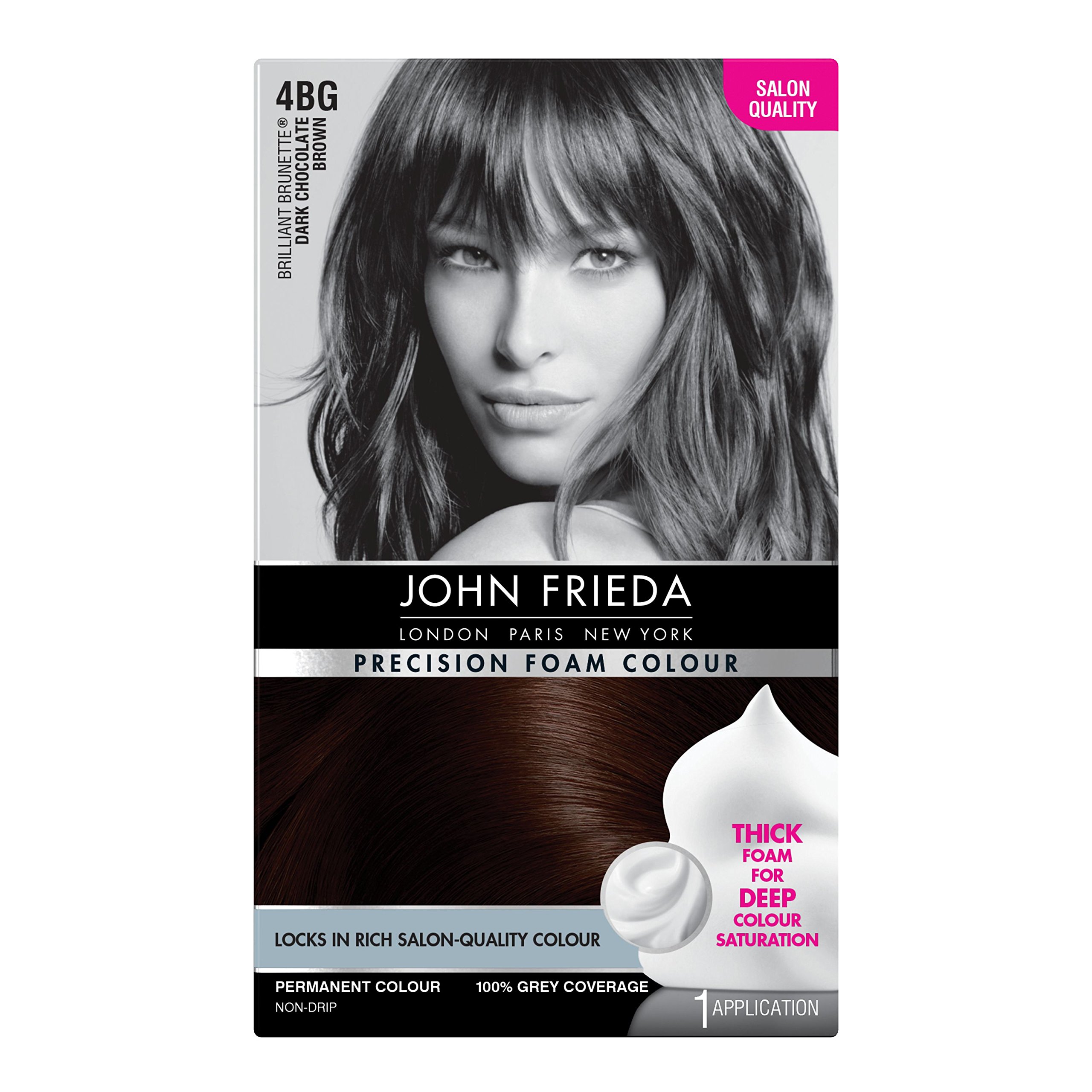 John Frieda Precision Foam Colour Hair Dye, Number 4BG, Dark Chocolate