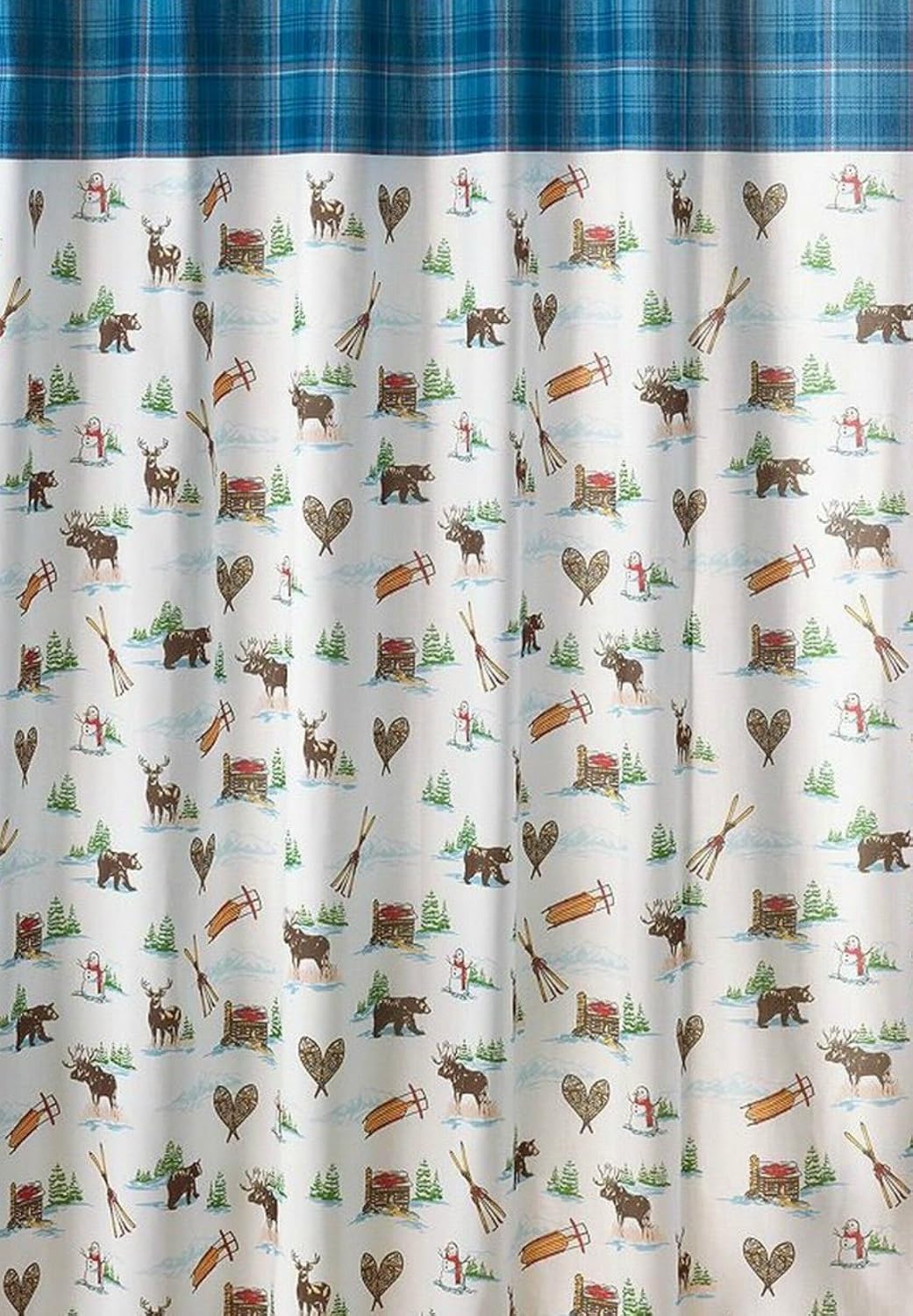 Amazon Com St Nicholas Square Christmas Cabin Deer Bear Snowman