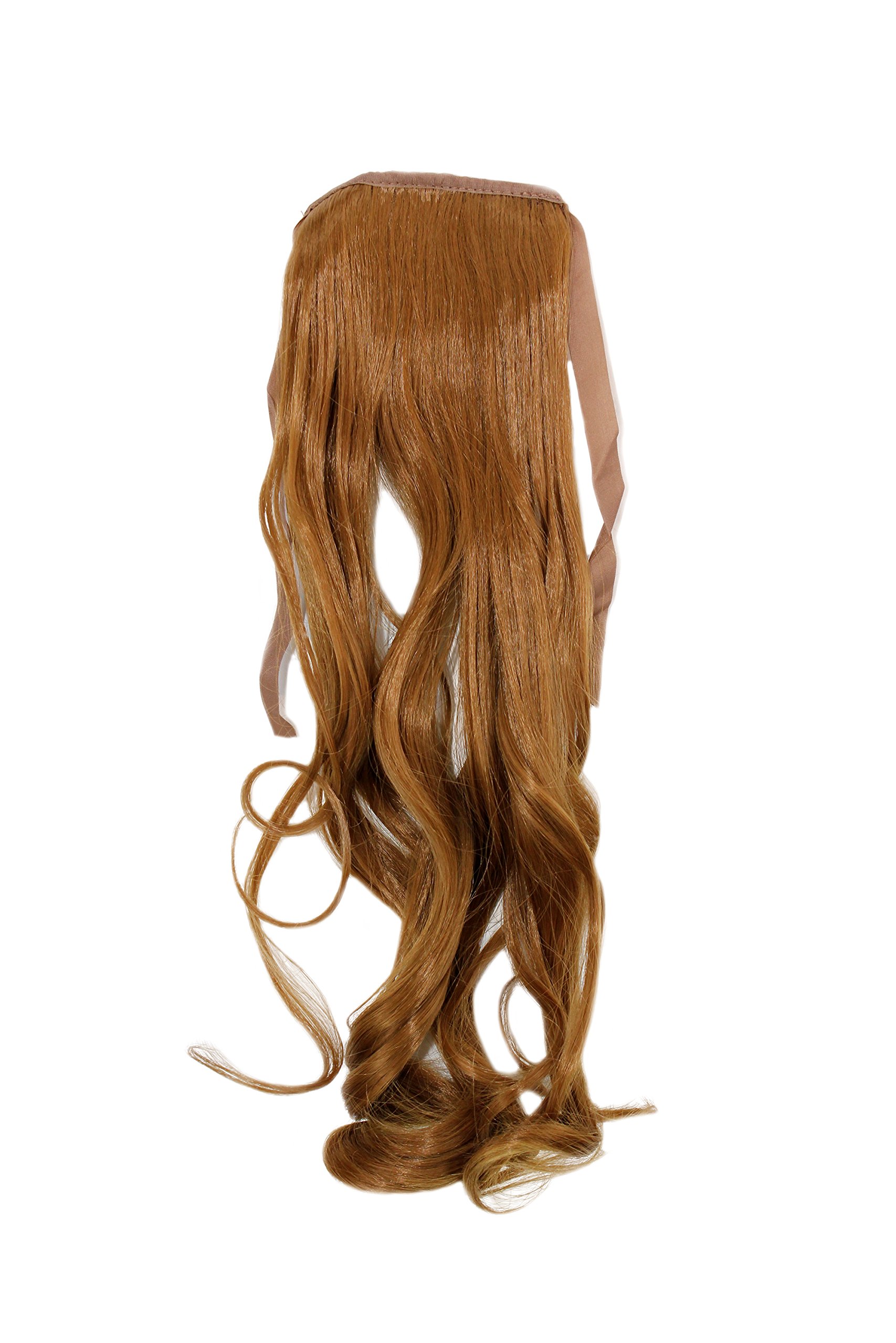 WIG ME UP - YZF-TC18-27 Hairpiece Pontail Pigtail extension slim light wavy comb and ribbon strawberry blond 18inch