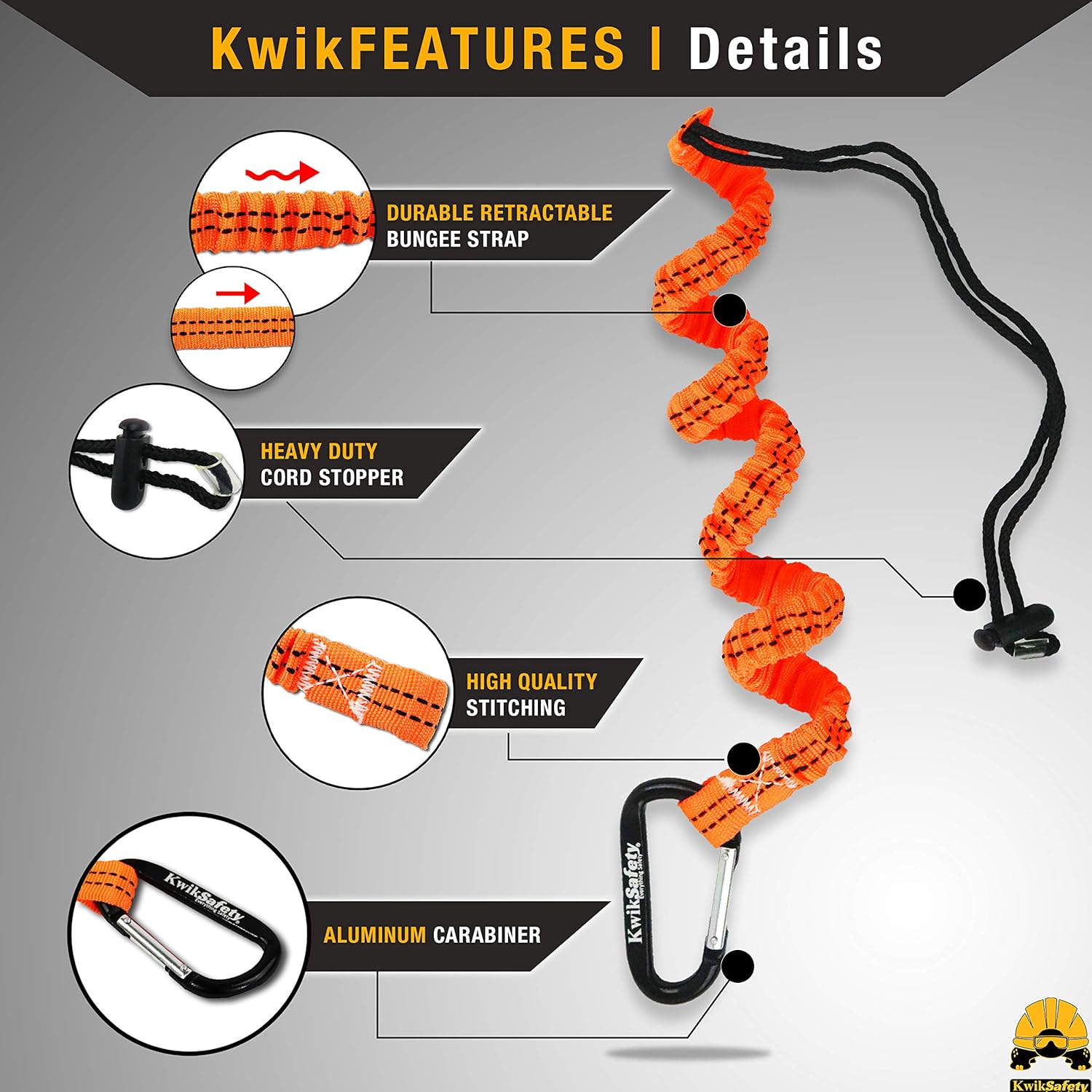 KwikSafety (Charlotte, NC Mandrill (Combo Pack) Comfort Climbing Harness, Heavy Duty Locking Carabiner, Tool Lanyard & Clip, Lightweight Padded Adjustable Half Body Waist Belt 310lb Limit Mountain : Sports & Outdoors