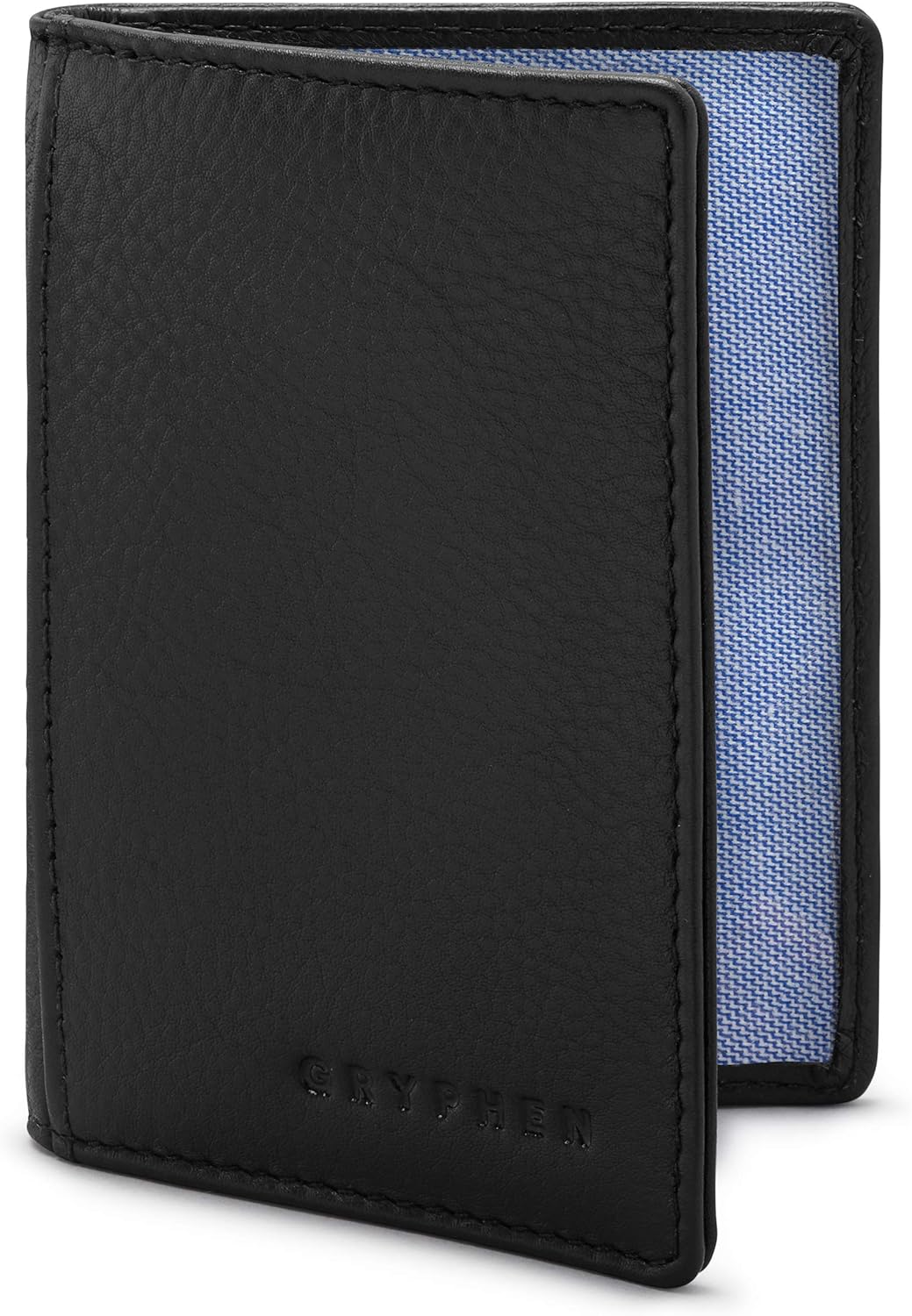 The Hoxton Leather Oyster Card/Travel Pass Holder by Gryphen (Black