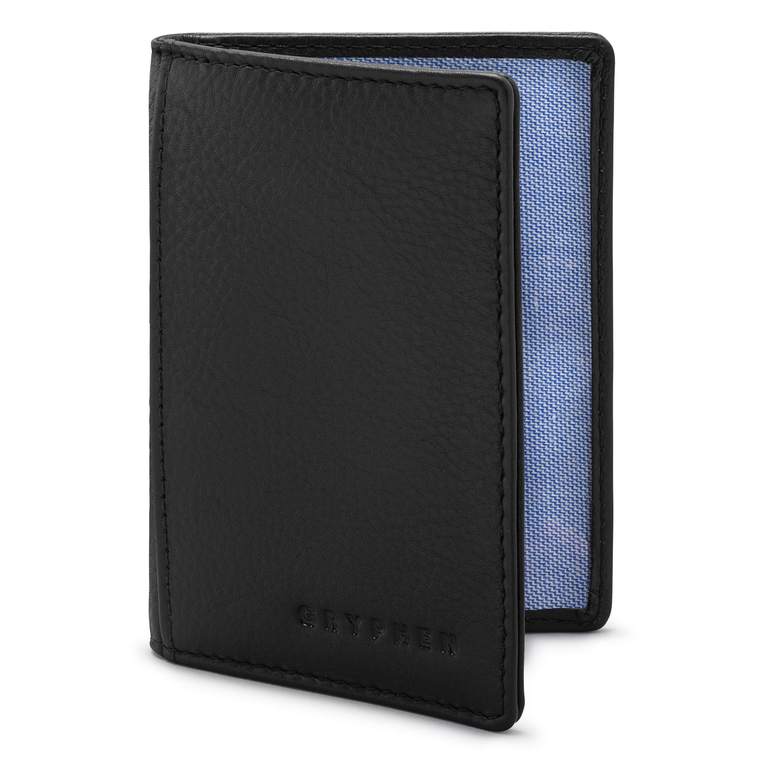The Hoxton Leather Oyster Card/Travel Pass Holder by Gryphen (Black) — image 1