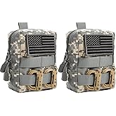 FRTKK 2 Pack Molle Pouches - Tactical Compact Water-Resistant EDC Pouch Bag Small Utility Pouch