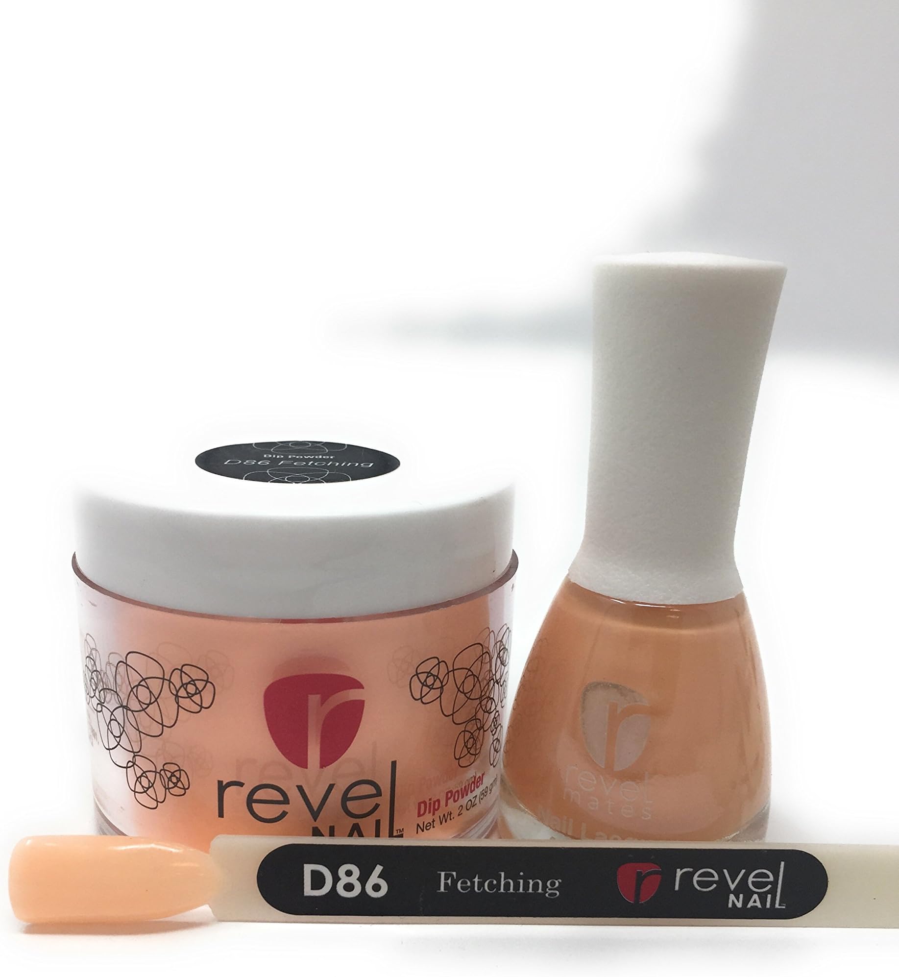 Matching Revel Dip Powder (2oz) and Polish (0.5oz) Color Set - Fetching