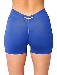 YEOREO Workout Scrunch Shorts Women V Back Gym Butt
