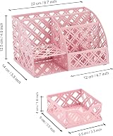 EXERZ Desk Organiser Mesh Desk Tidy Caddy Turquoise 7 Compartments view 2