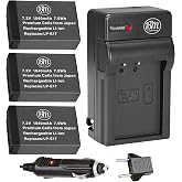 BM 3 LP-E17 Batteries and Battery Charger for Canon PowerShot V1, Rebel EOS R8, EOS R10, EOS R50, R50 V, EOS R100, EOS RP, EOS M3, EOS M6 II, T6i, T6s, T7i, T8i, SL2, SL3, EOS 750D, EOS 760D EOS 8000D