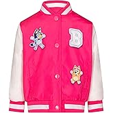 Bluey Girls Varsity Bomber Jacket Toddler to Big Kid Sizes (2T - 10-12)