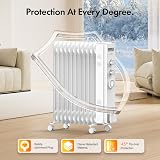 VonHaus Oil Filled Radiator 11 Fin 2500W with 24h Timer 360° Wheels view 3