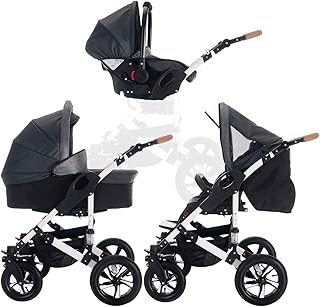 Bebebi myVARIO | 3 in 1 Kombi Kinderwagen Komplettset | Luftreifen | Farbe: myStar