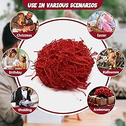 Tisspoms 2LB Red Crinkle Cut Paper Shred