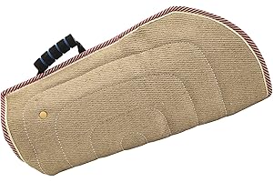 Morezi Dog Bite Sleeve Training Large Dogs, Strong Jute Training Equipment, Fit Pit Bull German Shepherd K9, Puppy Young Dogs Safe Padded Biting Playing Tugging Toy for Either Arm - Pink Trim