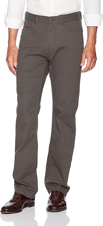 Haggar Men's Stretch Comfort Twill Expandable Waist 5-Pocket Relaxed ...