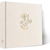 Holoary Photo Album 4x6 200 Photos, 200 Pockets 4”x6” Picture Album, Linen Fabric Cover Big Picture Book for Photos with Writing Area, 4x6 Photo Albums for Family Weddings Travel Memories(Beige)