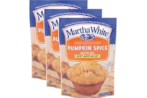 Martha White Pumpkin Spice Muffin Mix, 7 oz Bag (Pack of 3)