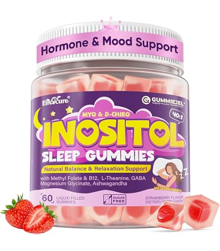 NEVISS Myo-Inositol & D-Chiro Inositol Gummies + Citicoline 1000mg, CDP Choline Gummies & Phosphatidylserine 300mg : Health & Household